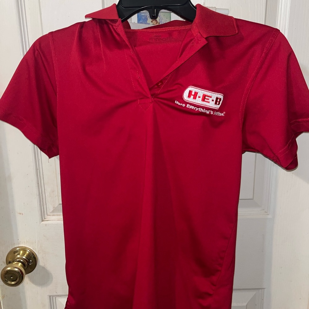 H-E-B Polo work shirt.